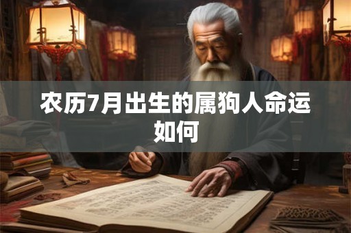 农历7月出生的属狗人命运如何