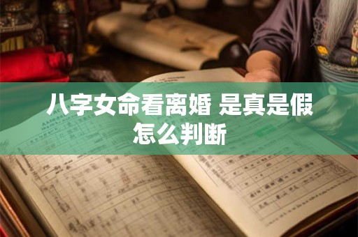 八字女命看离婚 是真是假怎么判断