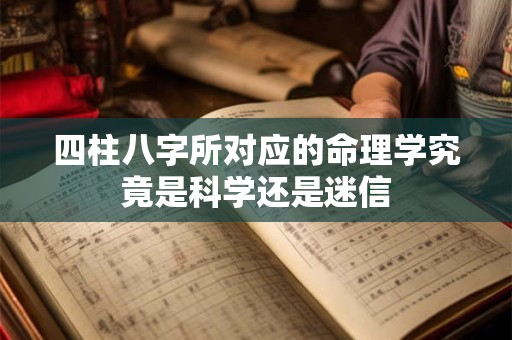 四柱八字所对应的命理学究竟是科学还是迷信