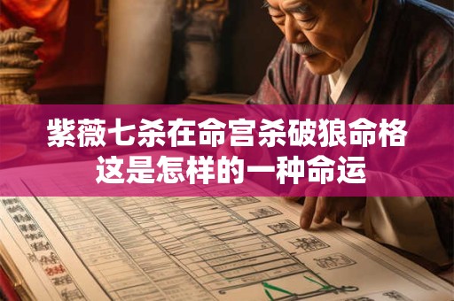 紫薇七杀在命宫杀破狼命格 这是怎样的一种命运