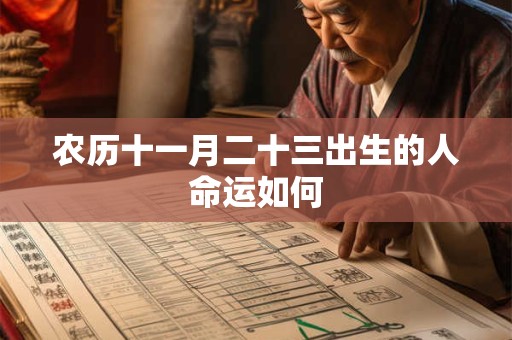 农历十一月二十三出生的人命运如何