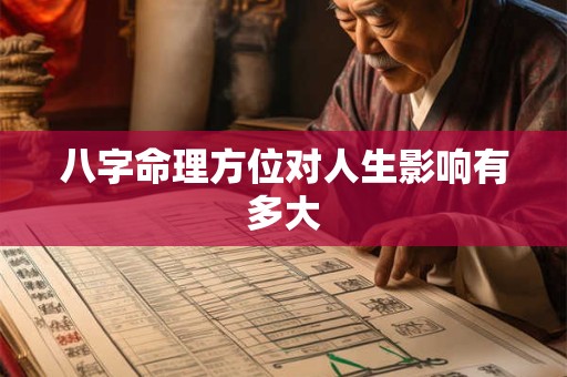 八字命理方位对人生影响有多大