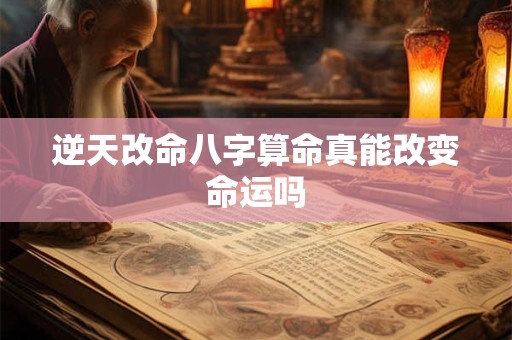 逆天改命八字算命真能改变命运吗