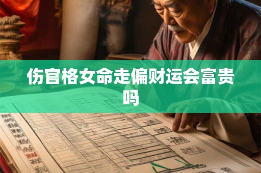 伤官格女命走偏财运会富贵吗