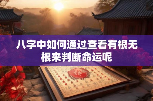 八字中如何通过查看有根无根来判断命运呢
