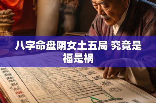 八字命盘阴女土五局 究竟是福是祸