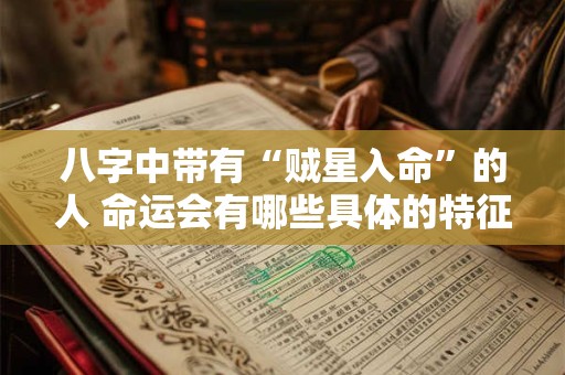 八字中带有“贼星入命”的人 命运会有哪些具体的特征呢