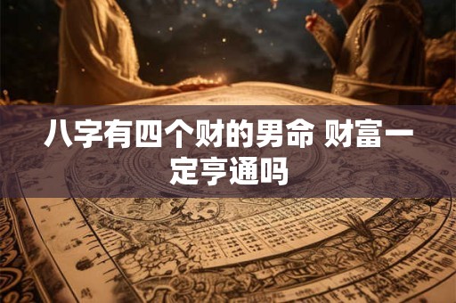 八字有四个财的男命 财富一定亨通吗