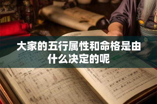 大家的五行属性和命格是由什么决定的呢