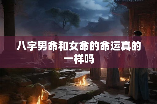 八字男命和女命的命运真的一样吗