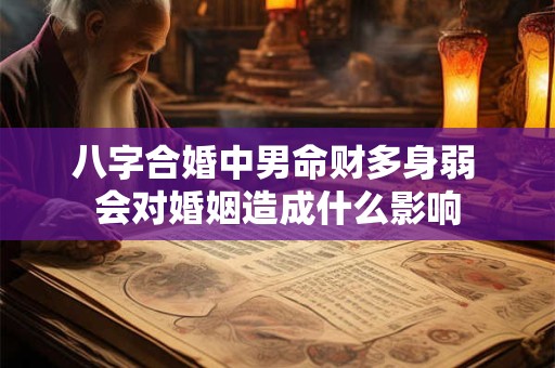 八字合婚中男命财多身弱 会对婚姻造成什么影响