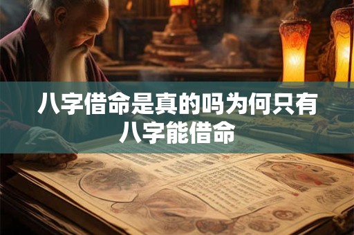 八字借命是真的吗为何只有八字能借命