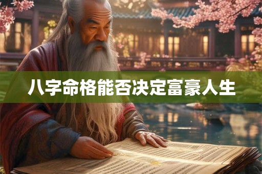 八字命格能否决定富豪人生
