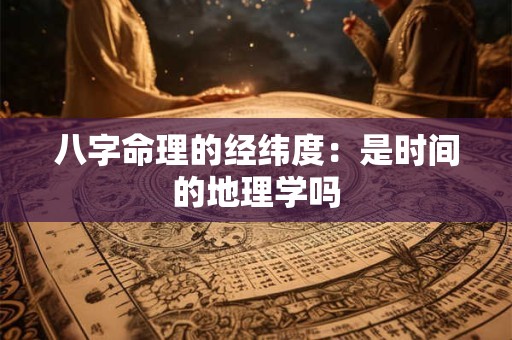 八字命理的经纬度：是时间的地理学吗