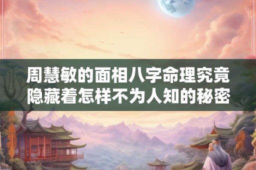 周慧敏的面相八字命理究竟隐藏着怎样不为人知的秘密