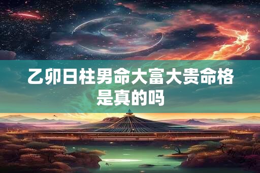 乙卯日柱男命大富大贵命格是真的吗