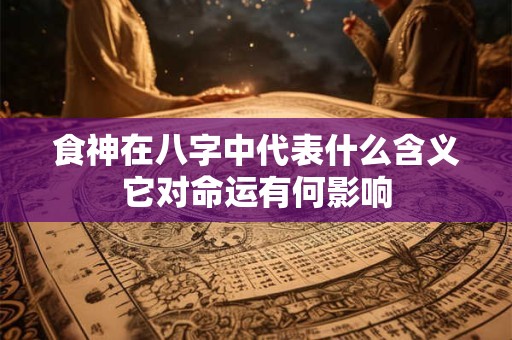 食神在八字中代表什么含义它对命运有何影响