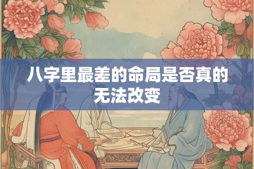 八字里最差的命局是否真的无法改变