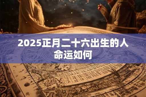2025正月二十六出生的人命运如何