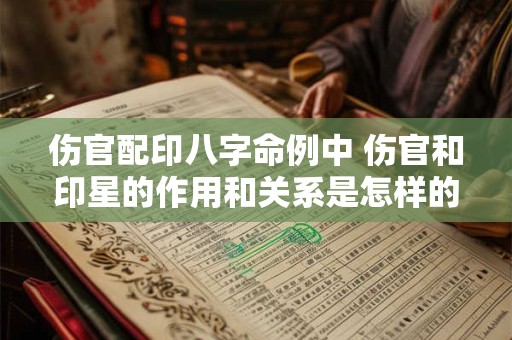 伤官配印八字命例中 伤官和印星的作用和关系是怎样的