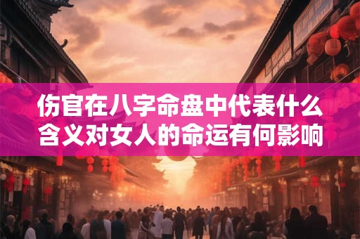 伤官在八字命盘中代表什么含义对女人的命运有何影响