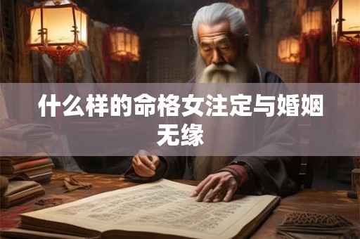 什么样的命格女注定与婚姻无缘