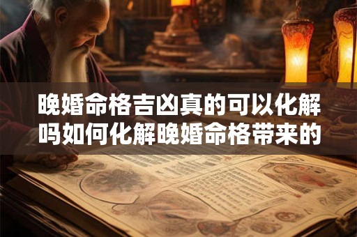 晚婚命格吉凶真的可以化解吗如何化解晚婚命格带来的影响