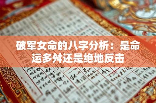 破军女命的八字分析：是命运多舛还是绝地反击