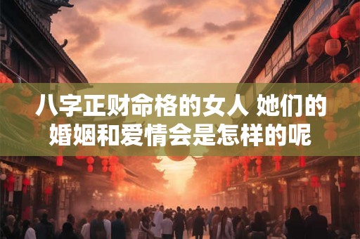 八字正财命格的女人 她们的婚姻和爱情会是怎样的呢