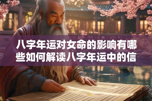 八字年运对女命的影响有哪些如何解读八字年运中的信息 八字年运对女命的影响有哪些如何解读八字年运中的信息