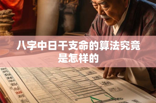 八字中日干支命的算法究竟是怎样的