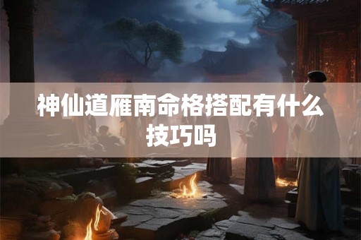神仙道雁南命格搭配有什么技巧吗