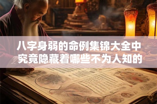 八字身弱的命例集锦大全中 究竟隐藏着哪些不为人知的秘密