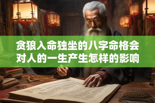贪狼入命独坐的八字命格会对人的一生产生怎样的影响