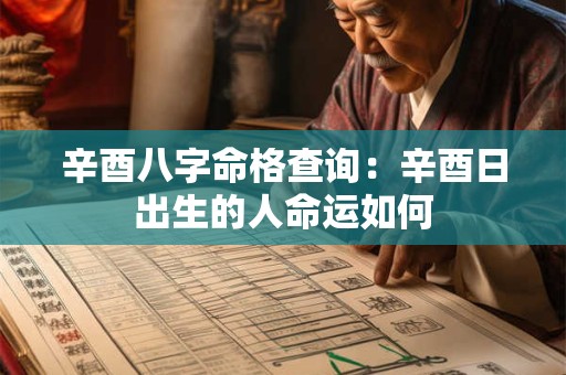 辛酉八字命格查询：辛酉日出生的人命运如何