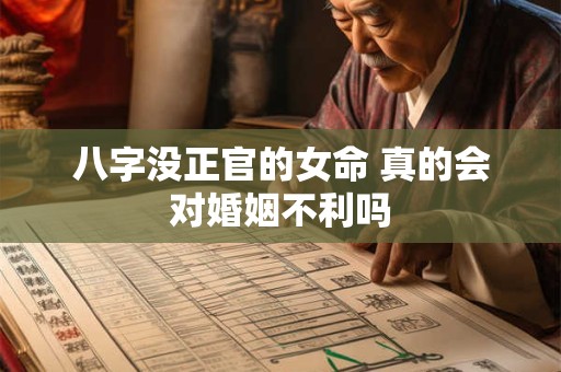 八字没正官的女命 真的会对婚姻不利吗