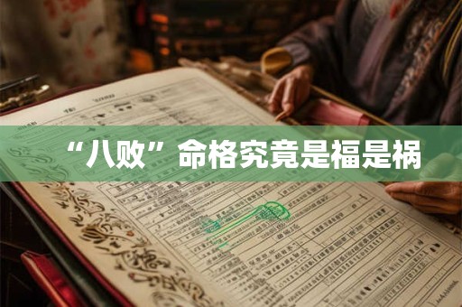 “八败”命格究竟是福是祸