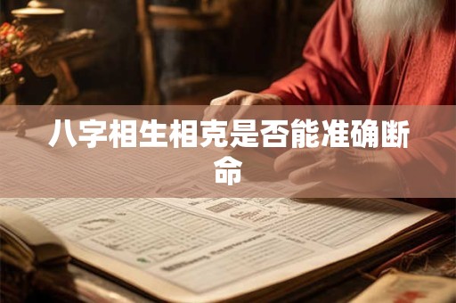 八字相生相克是否能准确断命