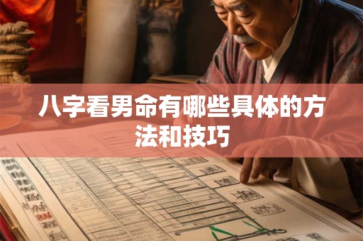 八字看男命有哪些具体的方法和技巧