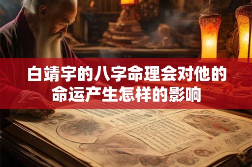 白靖宇的八字命理会对他的命运产生怎样的影响