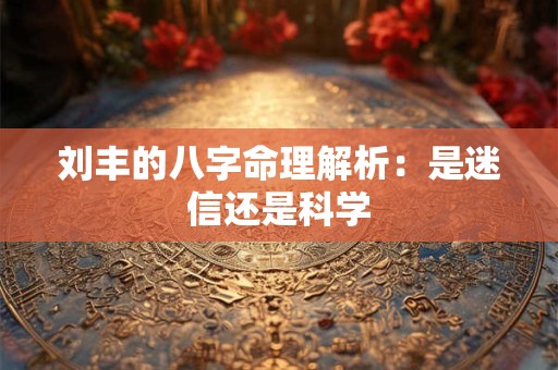刘丰的八字命理解析：是迷信还是科学