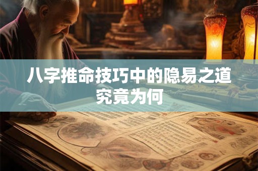 八字推命技巧中的隐易之道究竟为何