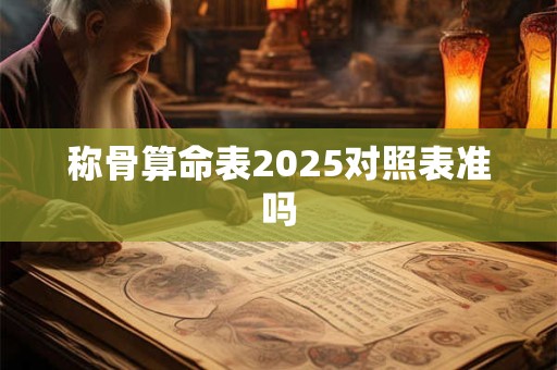 称骨算命表2025对照表准吗