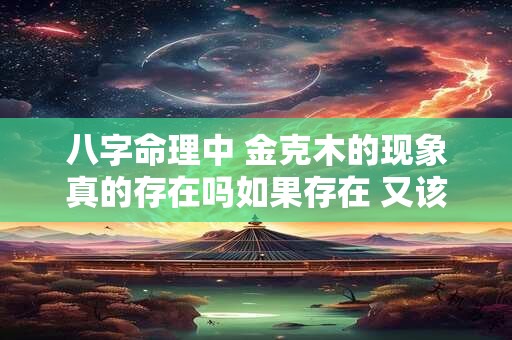 八字命理中 金克木的现象真的存在吗如果存在 又该如何化解呢