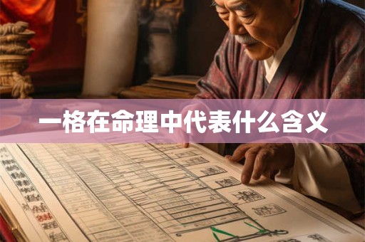 一格在命理中代表什么含义
