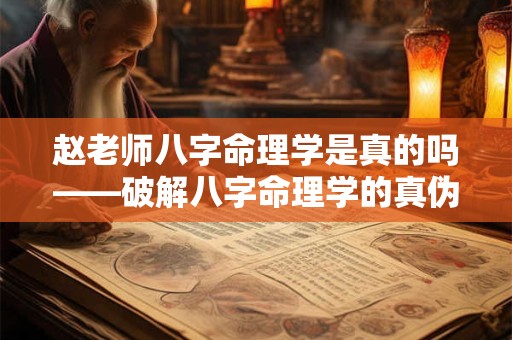 赵老师八字命理学是真的吗——破解八字命理学的真伪之谜