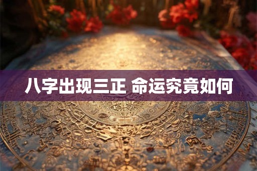 八字出现三正 命运究竟如何