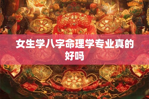 女生学八字命理学专业真的好吗