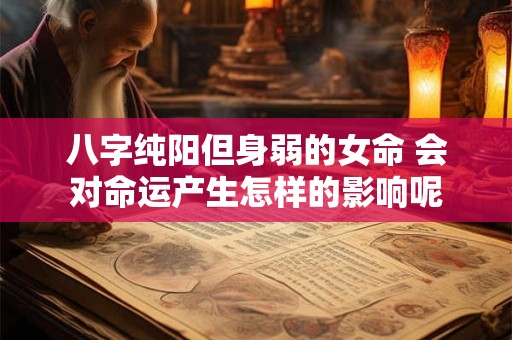 八字纯阳但身弱的女命 会对命运产生怎样的影响呢