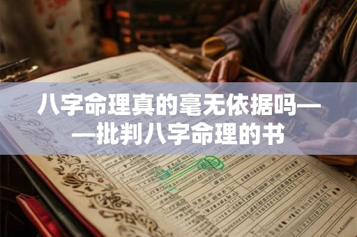 八字命理真的毫无依据吗——批判八字命理的书